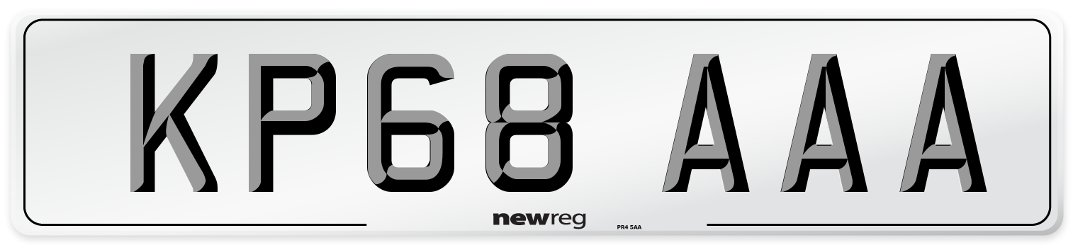 KP68 AAA Number Plate from New Reg